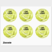 Étiquette Floral Rose Palm Feuille jaune Logo (Feuille)