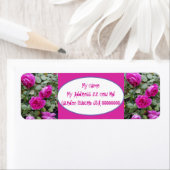 Étiquette Floral rose rose Art Rose Vintage (En situation)