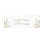 Étiquette Floral Rust Green Cream Adresse de retour Label (Devant)