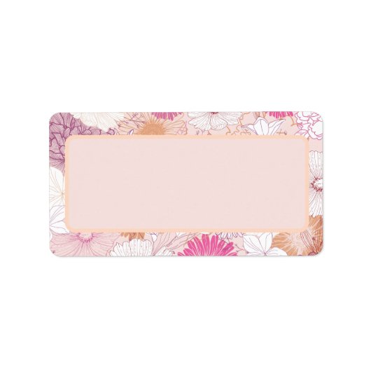 Étiquette Floral sans joint (Devant)