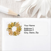 Étiquette Floral Spring Fleur de couronne rose Fleurs Art (En situation)