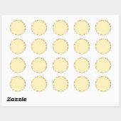 Étiquette florale beige et verte vierge (Feuille)