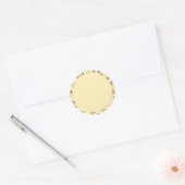 Étiquette florale beige et verte vierge (Enveloppe)