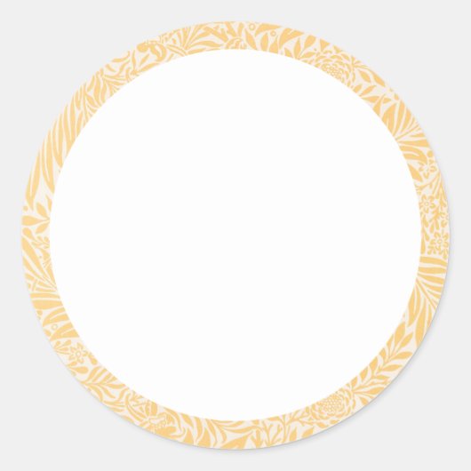 Étiquette florale jaune et blanc vierge (Devant)