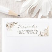 Étiquette Florales d'hiver en argent blanc Quinceañera (En situation)