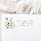 Étiquette Flore d'aquarelle claire et aérée (En situation)