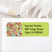 Étiquette Flore de prune japonaise fine (En situation)