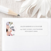 Étiquette Flore géométrique rose et Rose | MARIAGE (En situation)