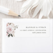 Étiquette Flore rose pâle délicate | Jolie aquarelle (En situation)