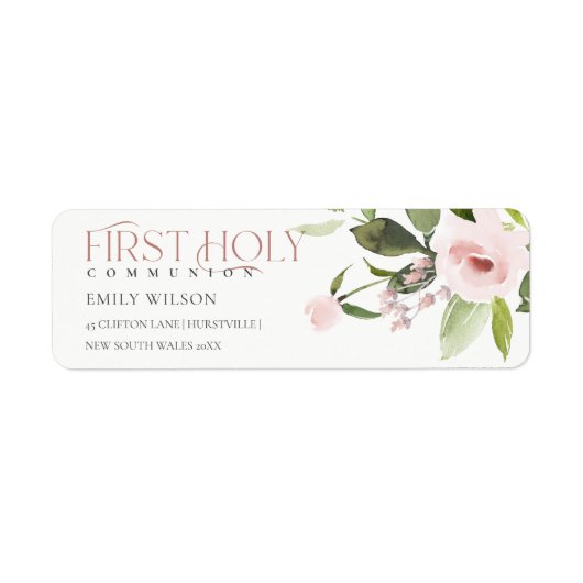 ÉTIQUETTE FLORE ROSE ROSE ROSE ROSE BLUSH PREMIÈRE ADRESSE D (Devant)
