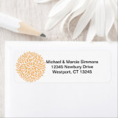 Étiquette Flore simple de pêche (En situation)