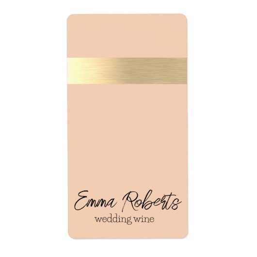 Étiquette Florence Gold Foil Rustique Faux (Devant)