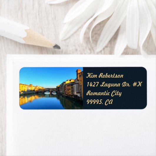 Étiquette Florence - Ponte Vecchio (En situation)