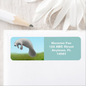 Étiquette Florida Manatee personnalisable (En situation)