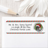 Étiquette Florida Père Noël Squirrel™ Dit Les Vacances Les P (En situation)