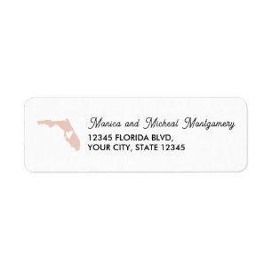 Étiquette FLORIDA State Map with Heart - N'IMPORTE QUELLE CO