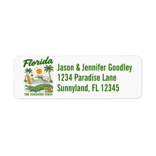 Étiquette Floride Classique - État Ensolleillé