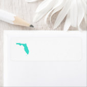 Étiquette Floride Turquoise (En situation)