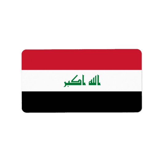 Étiquette Flot d'Iraq (Devant)