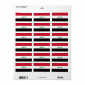 Étiquette Flot d'Iraq (Feuille entière)
