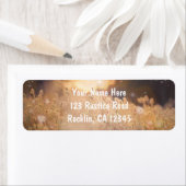 Étiquette Flower Field Rustic Mariage campagnard Invitation (En situation)