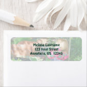 Étiquette Flower Garden Arrangement Painting Address (En situation)