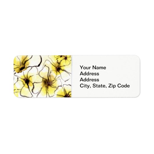 Étiquette Flower Return Address Label Freaky Floral Series. (Devant)