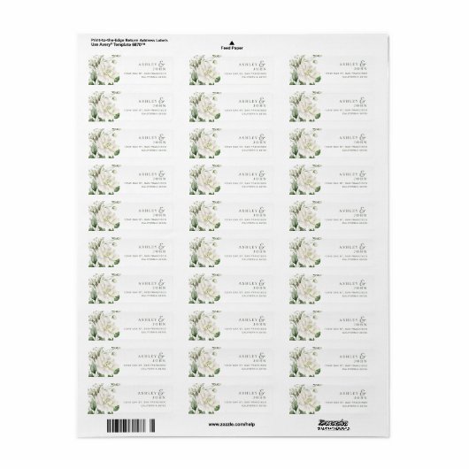 Étiquette Flowers Return Address Labels (Feuille entière)