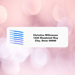 Étiquette Flutes bleues Personnaliser l'adresse de retour