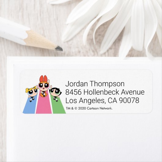 Étiquette Fly high Powerpuff (En situation)