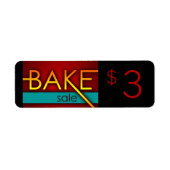 Étiquette flyers typographiques de vente de gâteaux (Devant)