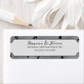 Étiquette Flying Black Birds Gothique (En situation)