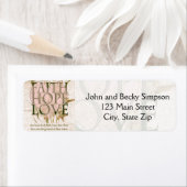 Étiquette Foi, Espoir et Amour (En situation)