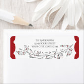 Étiquette Folithe de Noël et baies (En situation)