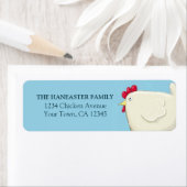 Étiquette Folk Art Pâques - Adresse de retour (En situation)