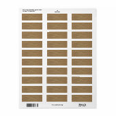 Étiquette Fond d'aspect en grès de couleur bronzage naturel (Feuille entière)