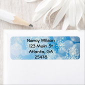 Étiquette Fond de flocon de neige (En situation)