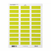 Étiquette Fond jaune plat – Texture de rentrée scolaire (Feuille entière)