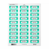 Étiquette Fond Seafoam (Feuille entière)