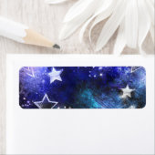 Étiquette Fond spatial avec étoiles (En situation)