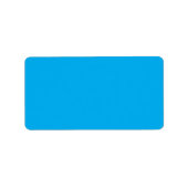 Étiquette Fond uni bleu cyan (Devant)