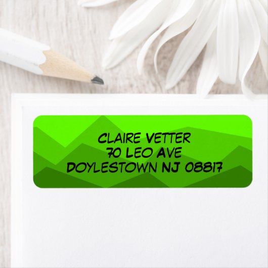 Étiquette Fond vert (En situation)