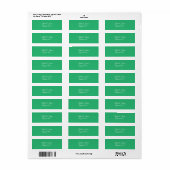 Étiquette Fond vert menthe plat – Conception de mariage (Feuille entière)