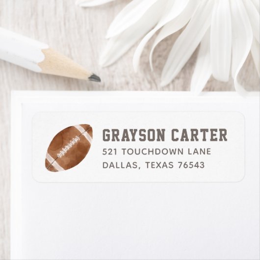 Étiquette Football Boy Anniversaire de la fête Adresse de re (En situation)
