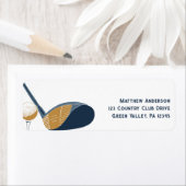 Étiquette For Golfers Golf Club Graphic Return Address (En situation)