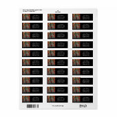 Étiquette Forêt Abstraite du nord de l'automne (Feuille entière)