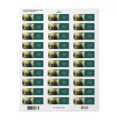 Étiquette Forêt de cascade de la Tortue mûre Imaginaire (Feuille entière)