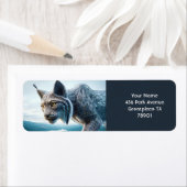 Étiquette Forêt de Lynx câblée d'Imaginaire (En situation)