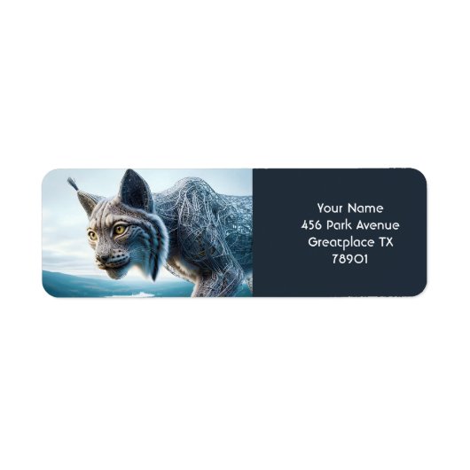 Étiquette Forêt de Lynx câblée d'Imaginaire (Devant)