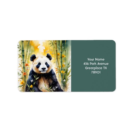 Étiquette Forêt de Panda, un Imaginaire triste (Devant)